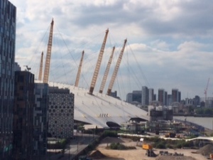 View of the O2 from the Emirates Air Line